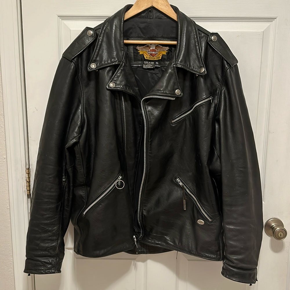 🏍️Good Vibes Only HD Leather Jacket🏍️